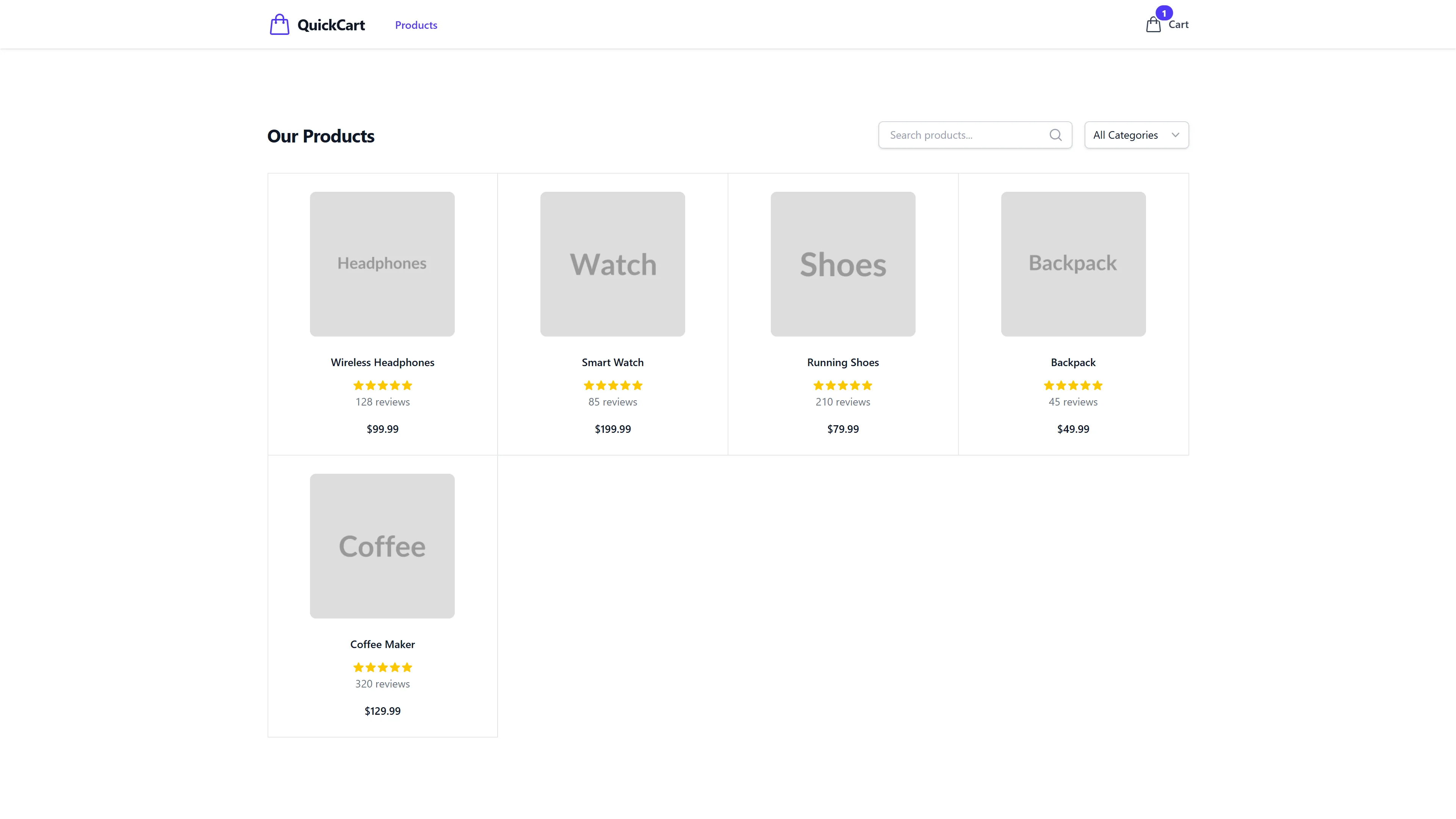 QuickCart E-Commerce